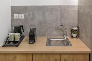 Kuchyň nebo kuchyňský kout v ubytování Lilium Luxury Suites