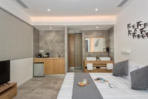 Kuchyň nebo kuchyňský kout v ubytování Lilium Luxury Suites