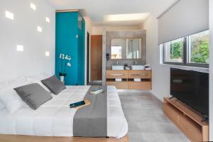 TV a/nebo společenská místnost v ubytování Lilium Luxury Suites