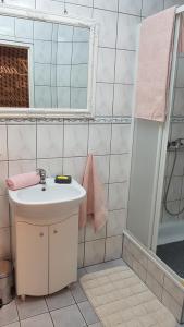Ett badrum på Pokoje Gościnne Zblewo