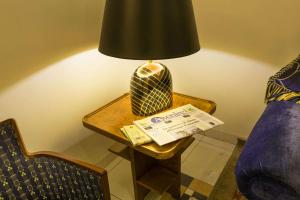 Een zitgedeelte bij Best Western Hotel Artdeco