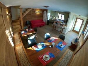 an overhead view of a living room with a table and chairs at B&B Torri di Veglia in San Domenico +9 photos