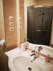Koupelna v ubytování Apartman Petrovic CITY CENTER TROGIR + 37 fotografií