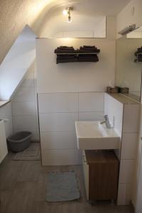 Koupelna v ubytování Ferienhaus Storchennest