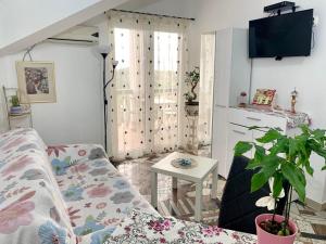 a living room with a couch and a table at Apartmani Tamara in Tivat