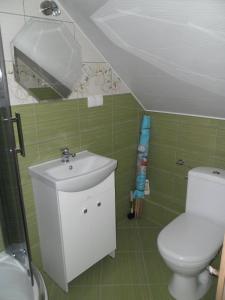 Koupelna v ubytování Wzgórze Baranów