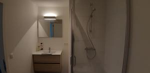 Koupelna v ubytování Appartement Duplex à l'entrée de Ciney Avec emplacement vélos + 20 fotografií
