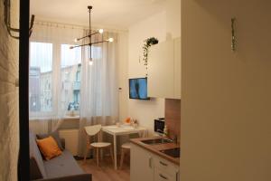 TV a/nebo společenská místnost v ubytování Vistula Studios x 3