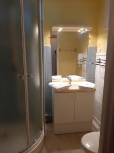 Koupelna v ubytování Home des Pins SARL