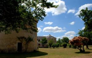 vistas a una casa desde el patio en Château de Panloy, en Port-dʼEnvaux