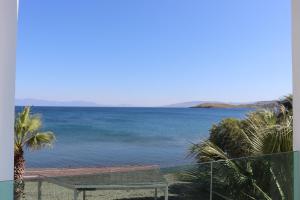 a view of a body of water with a bench at Zest Exclusive Hotel & Spa in Ortakent