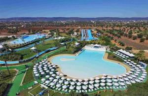 an overhead view of a pool at a resort at Casa Vacanze TITINA HOME in Montalbano