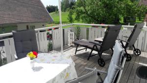 Balkón nebo terasa v ubytování Ferienhof Moosing