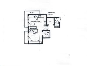 Půdorys ubytování Apartment Swiss Chalet