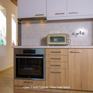 A kitchen or kitchenette at Villa Douloumi