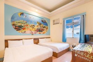 Voodi või voodid majutusasutuse Blue Sea Romance B&B toas