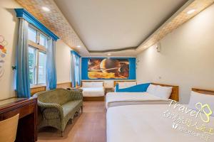 Voodi või voodid majutusasutuse Blue Sea Romance B&B toas