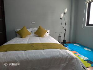 Postel nebo postele na pokoji v ubytování 知本赫克力士親子民宿Chihpen Hercules Family Homestay
