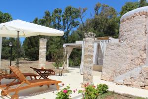 A garden outside Trullo Le Macchie