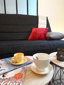 Posezení v ubytování La Meïzou, gîte - chambres d hôtes à Champeix