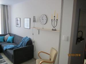 Posezení v ubytování Apartament nad jeziorem Białym