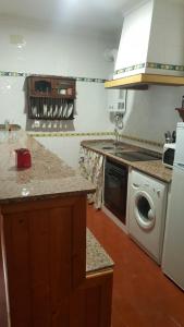 エル・ボスケにあるApartamento Maria Encarnacionのキッチン(洗濯機、食器洗い機付)