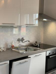 Kuchyň nebo kuchyňský kout v ubytování Apartments Ema