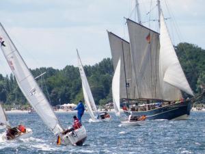 a group of sailboats in a body of water at 4 person holiday home in Wendtorf in Wendtorf