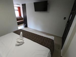 Postel nebo postele na pokoji v ubytování Hotel San Diego