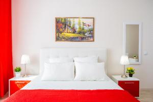 Postel nebo postele na pokoji v ubytování Апартаменты LUX в Центре Йошкар-Ола