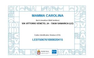 un’etichetta per una carta con un motivo messicano di B&B Mamma Carolina a Sanarica