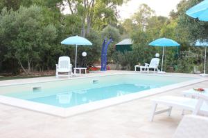 The swimming pool at or close to Trullo Le Macchie