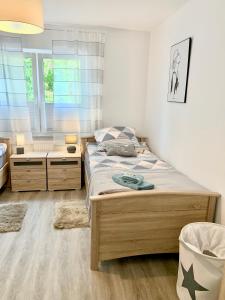 Postel nebo postele na pokoji v ubytování Ferienwohnung Anton