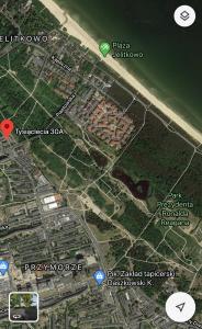 Letecký snímek ubytování Apartament Jelitkowo plaża Sopot