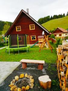 A garden outside Zrub Liptovec