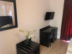 Televiisor ja/või meelelahutuskeskus majutusasutuses Hotel Aurelia
