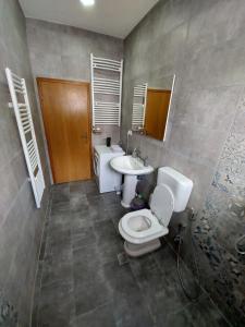 uma casa de banho com um WC e um lavatório em Apartman Malkoc em Bihać