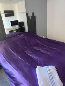 Una cama o camas en una habitación de Just by the Gormly MenAnother Place Near Liverpool 13 Abbortford Road Crosby Liverpool L23 6ux