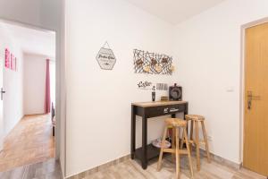 Kuchyň nebo kuchyňský kout v ubytování Apartment Aquamarine