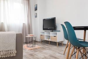TV a/nebo společenská místnost v ubytování Apartment Aquamarine