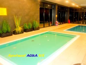 Bazén v ubytovaní Kołobrzeg, Aqua Sol Polanki Park, Strand 300 m, Schwimmbad, Fitness, Parkplatz, Terasse alebo v jeho blízkosti