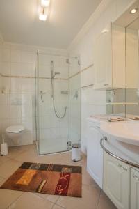 アーデナウにあるVilla Eifelpalace am Nürburgringのシャワー、洗面台、トイレ付きのバスルーム +23枚の写真