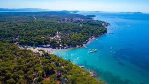 an aerial view of a small island in the water at Apartman Filip in Biograd na Moru
