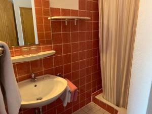 Koupelna v ubytování Gasthaus Glück auf garni