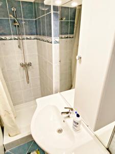 Kúpeľňa v ubytovaní Sétány Apartman