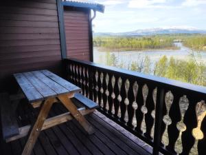 Balkón nebo terasa v ubytování Målselvfossen Feriesenter