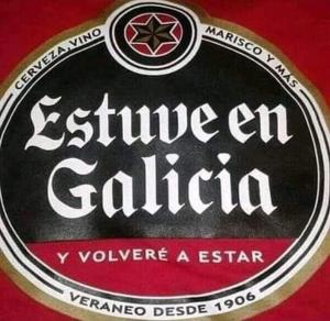 a label for a bottle of guinean cuisine at Motel Cancun Barbadas-Ourense in Os Fornos