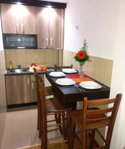 Kuchyň nebo kuchyňský kout v ubytování Apartmani Tamara