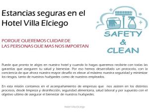 a flyer for a hotel villa el ingenio with a picture of a logo at Villa de Elciego in Elciego
