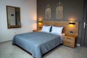 Ένα ή περισσότερα κρεβάτια σε δωμάτιο στο Sea View Apartment Grek Nea 3